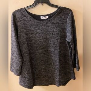 Kleio grey & black pullover crew neck sweater with light silver sparkles -  XL